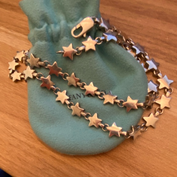 Tiffany & Co. 925 Sterling silver chain of stars necklace 16 inch - Picture 3 of 11